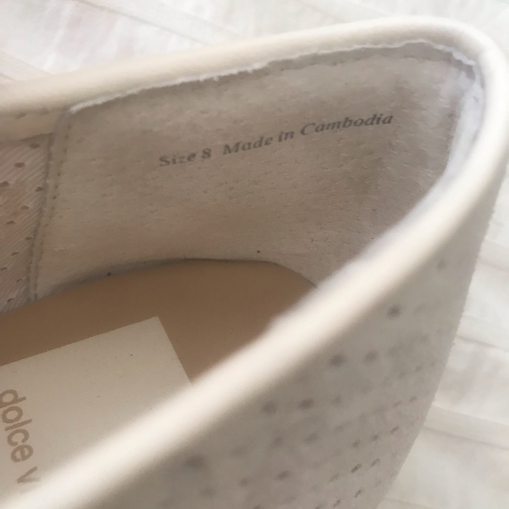 Dolce Vita Cream Perforated Double-Buckle Flats - Picture 12 of 13